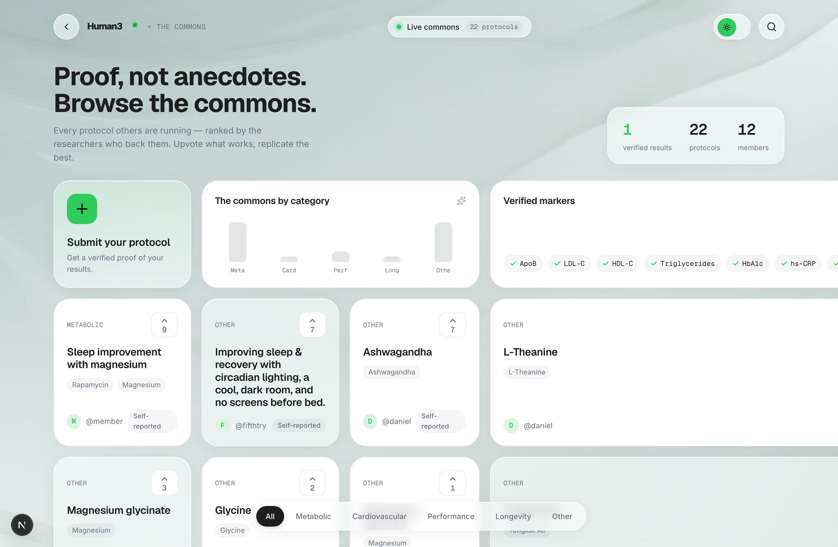 Browse the longevity data commons